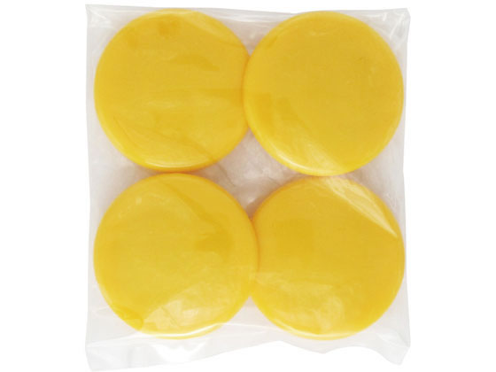 カラーマグネット 40mm 黄 4個入×100 ミツヤ CM40-4P-YLの通販は 11,099円