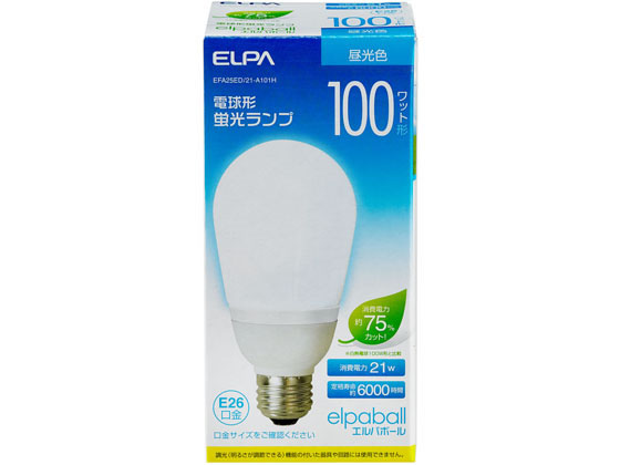 電球形蛍光灯A形100W昼光/EFA25ED/21-A101H 朝日電器 EFA25ED/21A101H