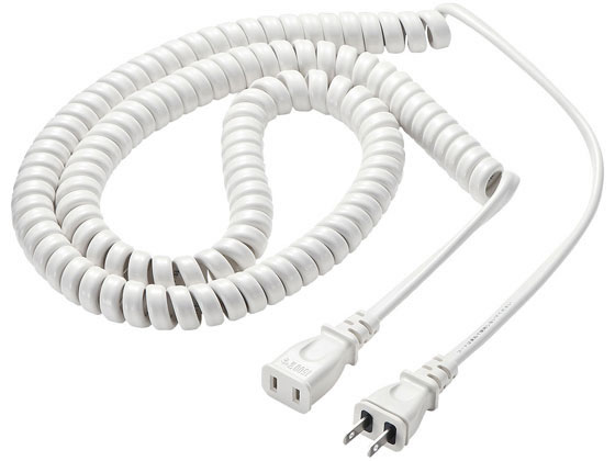 カール電源延長コード 伸縮時約1.5m・最大伸長約3m サンワサプライ TAP-EXC3