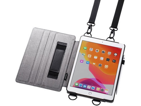 iPad 10.2インチ スタンド機能付きショルダーベルトケース サンワサプライ PDA-IPAD1612BKの通販はタブレットPC用カバー・ケース