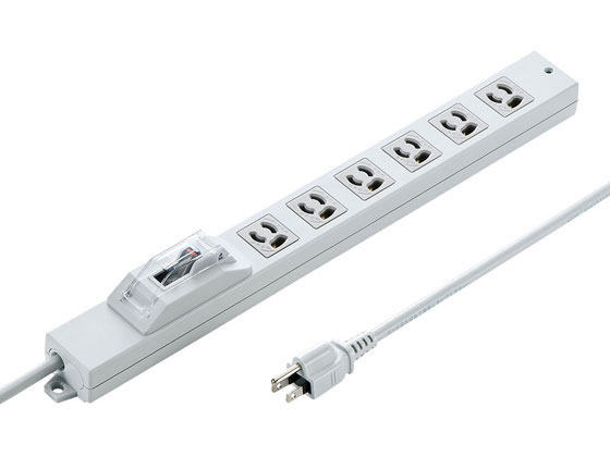 安全ブレーカータップ 3P・6個口・5m サンワサプライ TAP-BR36A-5の通販は 13,552円