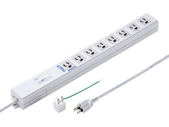 パソコン連動タップ 3P・8個口・2m サンワサプライ TAP-RE4MN