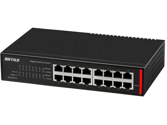 GigaLayer2スマートLiteスイッチ 16ポート バッファロー BS-GSL2016の通販は