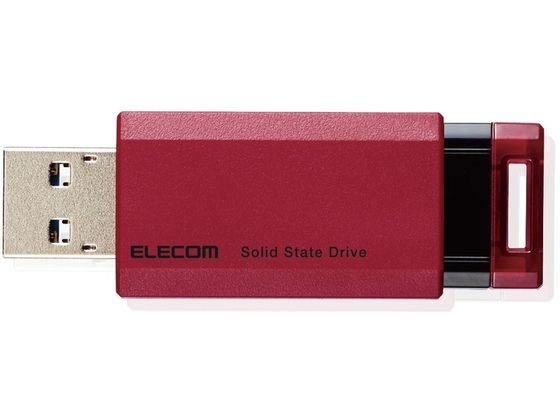 SSD 外付け 500GB USB3.2(Gen1) レッド エレコム ESD-EPK0500GRD