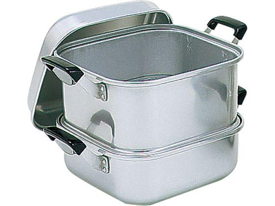 アカオアルミ 角型蒸器 26cm 一重 アルミニウム(アルマイト)、