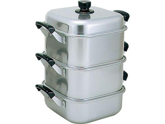 PE 18-8業務用角蒸器 2段 33cm 05-0136-0203【送料無料】 (0501360203)