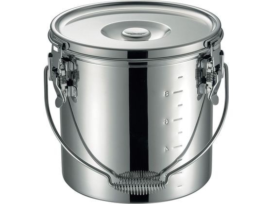 19-0 IH対応 スタッキング給食缶 21cm 7.0L 本間製作所 007750021