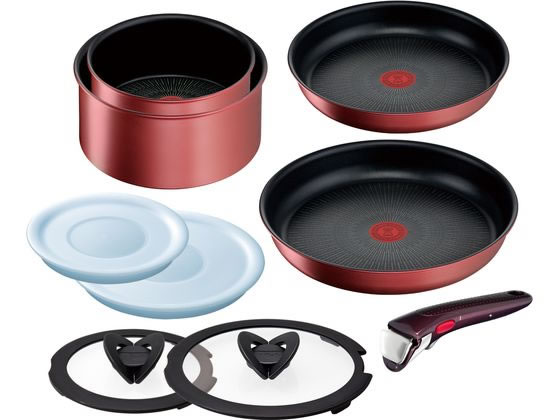 T-fal Ingenio Rouge Unlimited 9点セット T-fal ingenio IH Rouge Unlimited 9点セット