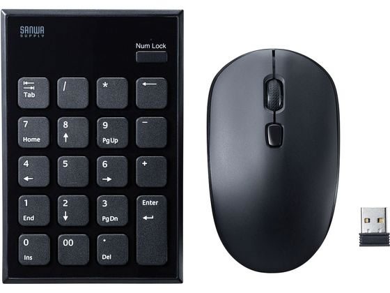 静音ワイヤレステンキーマウスセット サンワサプライ NT-WL23SETBKの通販は