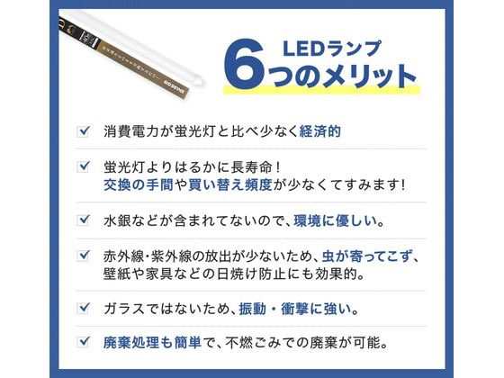 LED直管ランプ 40形 昼光色 エコデバイス EDLTL40LED-28Nの通販はau