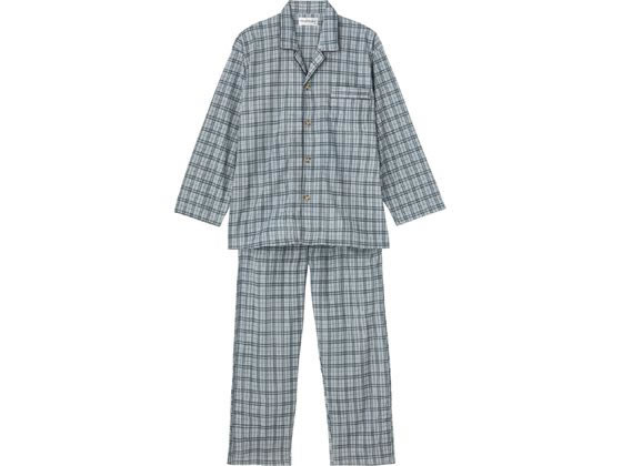 ワンタッチテープ+腰開きパジャマ グレー LL ケアファッション 013880213