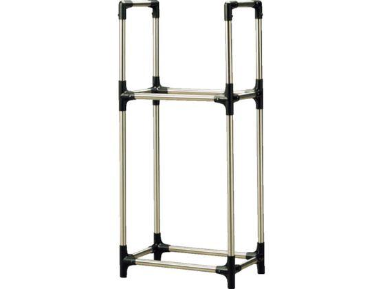 IRIS/204543 ステンレス製タイヤラック軽自動車用 ブラック