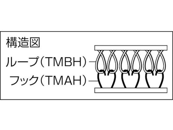 TRUSCO マジック結束テープ 縫製用B側 25mm×25m 黒 トラスコ中山