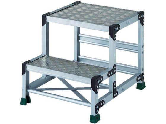 アルミ合金製作業台 縞鋼板 2段 500×400 トラスコ中山 8557682の通販は 68,825円