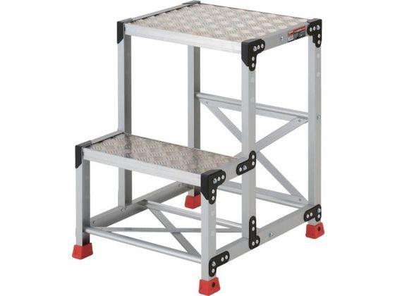 TRUSCO/作業用踏台 アルミ製・縞板タイプ 天板寸法500×400 トラスコ中山 3365123の通販は