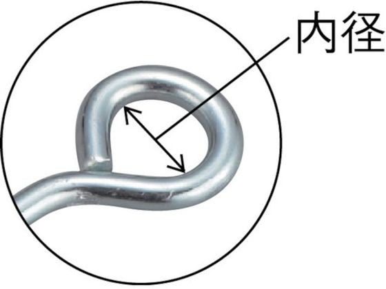 ロープ止め丸型6×200mm (100本入) トラスコ中山 4703065