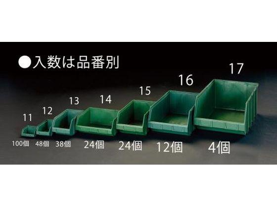 パーツトレー連結 重ね置型 緑 103×95×53mm 100個 エスコ EA661CM-11の通販は