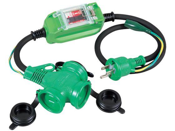 日動/防雨型ポッキン延長ブレーカ 100V 過負荷漏電しゃ断器 日動工業 3272583の通販は 14,053円