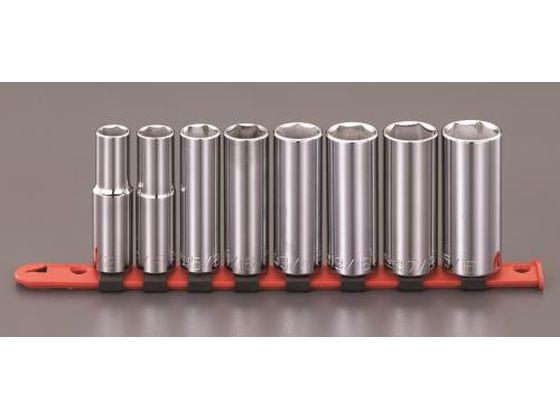 ディープソケット インチサイズ 1／2DR 8個組 エスコ EA618XB-200の通販は