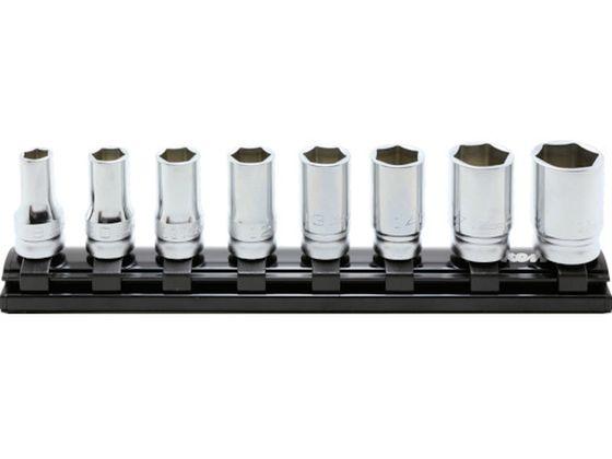 9.5mm差込 Z-EALセミディープソケットレールセット12ヶ組 山下工業