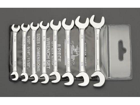 両口スパナ ダブルアングル 8本組 7／32-7／16 エスコ EA615AJ-1の通販は 6,510円