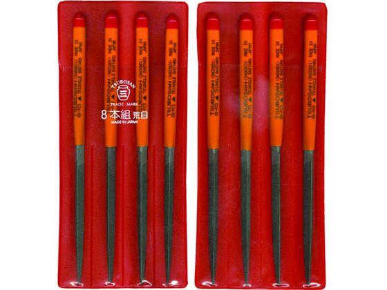 組ヤスリ 8本組 三角 荒目 ツボサン 4931262の通販は 5,029円