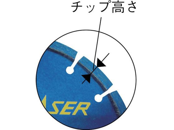 ダイヤモンドカッター レーザー(乾式) 258mm 穴径25.4mm ロブテックス