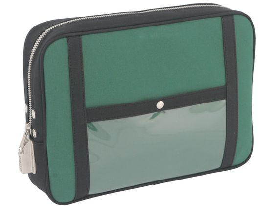 帆布メール用ポーチ(LL)SED-1錠付 モスグリーン 三栄産業 1141901