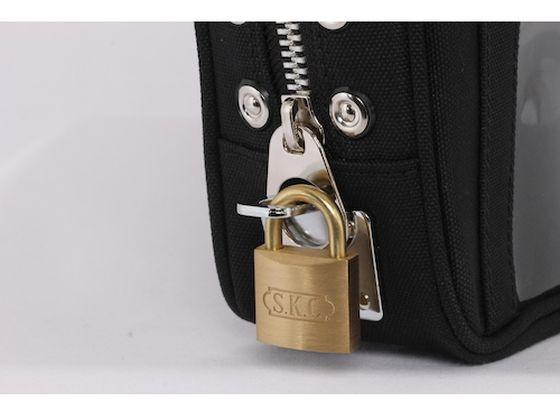 SANEI 帆布メール用ボストン(LL)馬蹄錠金具付 モスグリーン : BTLL-KM 帆布ﾒｰﾙ用ﾎﾞｽﾄﾝ LLｻｲｽﾞ SE-1錠付 キー2本付 A3F