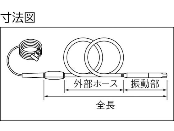 インナーバイブレータ フィンヘッド 30φ 6m エクセン 7538197の通販は