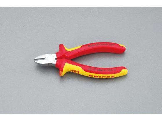 電工ニッパー 絶縁 グリップ付 メッキ 180mm エスコ EA536KG-4の通販は 5,861円