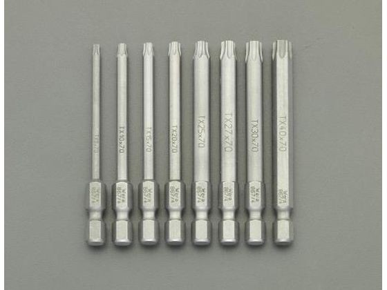 [TORX] ドライバービットセット 8本組 T8-T40 エスコ EA611GM-0の通販は