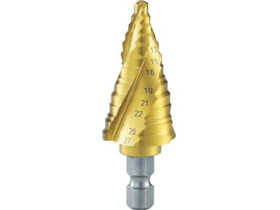 ステップドリル 3枚刃チタンコーティング 5〜27mm 段数12 トラスコ中山 3521206の通販は