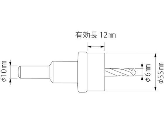 超硬ホルソー(薄板用) HO55S ロブテックス 3721990の通販はau PAY