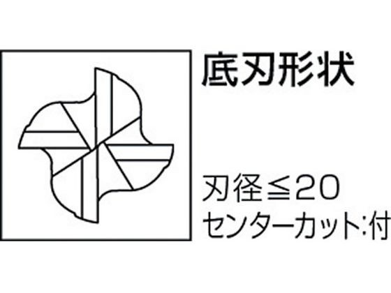 三菱K/4枚刃バイオレットファイン ハイスラフィングスクエアエンドミルミディアム刃 三菱マテリアル 1642863