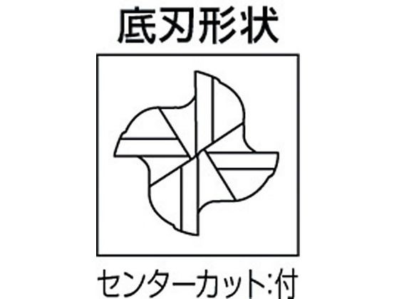 三菱K/4枚刃エクスターハイパワー 超硬スクエアエンドミルミディアム刃長(M) 三菱マテリアル 6876871