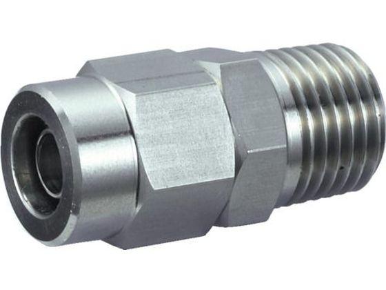 SUSメイルコネクタ 適用チューブ径6×4 ねじR1／4 トラスコ中山 2560941