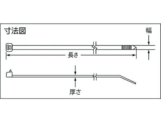 パンドウイット ナイロン結束バンド 耐熱性黒 幅3.6×長さ142 (1 パンド
