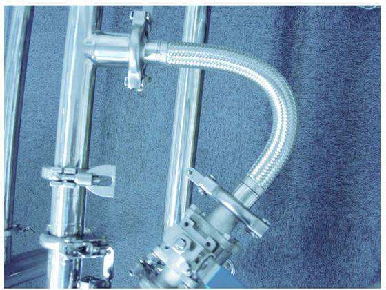 NFK サニタリーフランジ(フェルール)式フレキシブルホース ALLSUS304 ( NK-1800/SUS304-1.25S-1000L ) 南国フレキ工業（NFK） サニタリーフランジ（フェルール）式