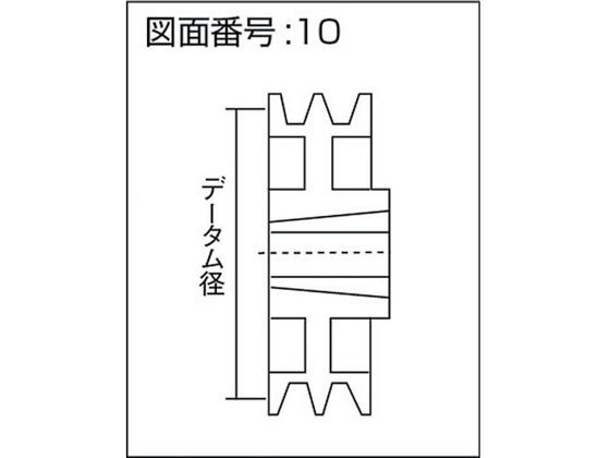 ブッシングプーリー SPZ 315mm 溝数2 エバオン 3807240