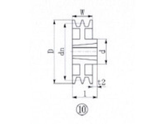 ブッシングプーリー SPZ 315mm 溝数2 エバオン 3807240の通販は