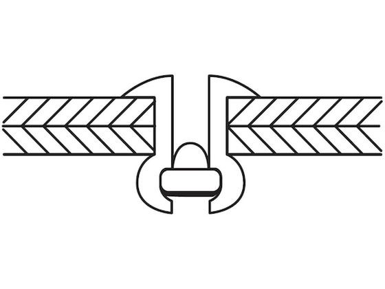 エビ/ブラインドリベット(アルミニウム／ステンレス製) 5-5(1000本入) 箱 ロブテックス 3725481