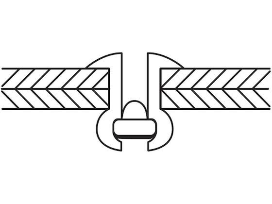 エビ/ブラインドリベット(ステンレス／スティール製) 8-6(500本入) 箱入 ロブテックス 3725189
