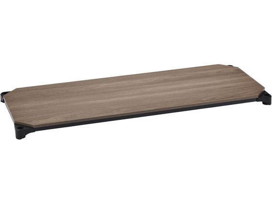 ベーシックシリーズ ウッドシェルフW750 ウォールナットウッド BKフレーム エレクター B1830MWB1の通販は