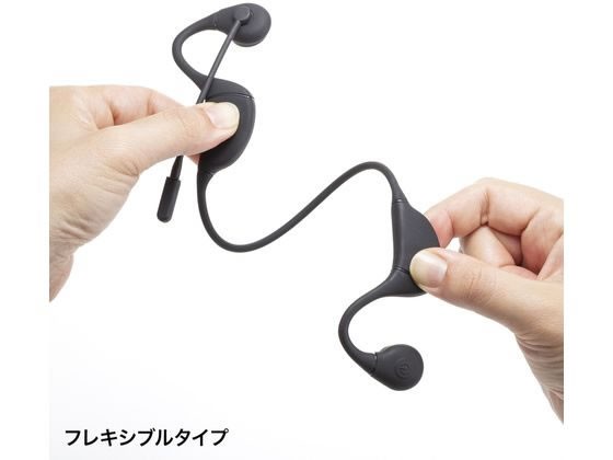 骨伝導ヘッドセット サンワサプライ MM-BTSH65BKの通販は