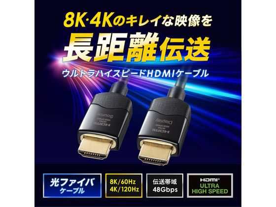 光ファイバウルトラハイスピードHDMIケーブル 15m サンワサプライ KM-HD20-UFB150 AVケーブル