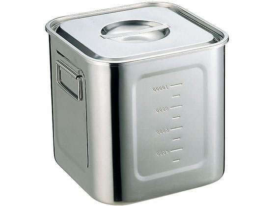 EBM/モリブデン 角型キッチンポット 目盛付 24cm 江部松商事 3021500