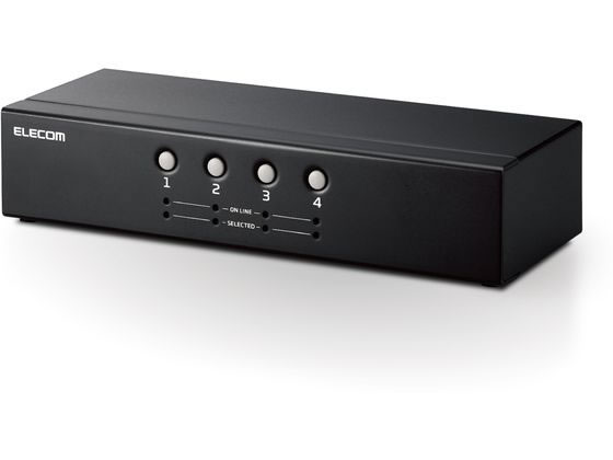 KVMスイッチ 切替器 PC4台 バスパワー エレコム KVM-NVXSN4の通販は 14,737円