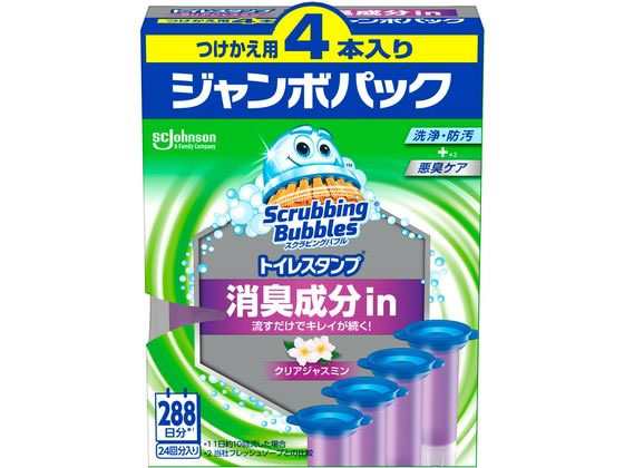 スクラビングバブル トイレスタンプ消臭in クリアジャスミン 替4P