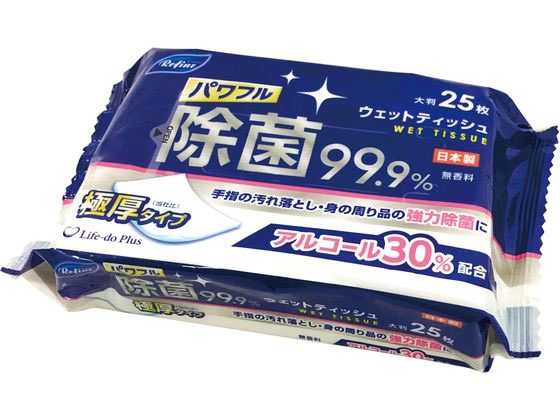 リファイン アルコール30%除菌大判ウェットティッシュ25枚 Ｌｉｆｅ